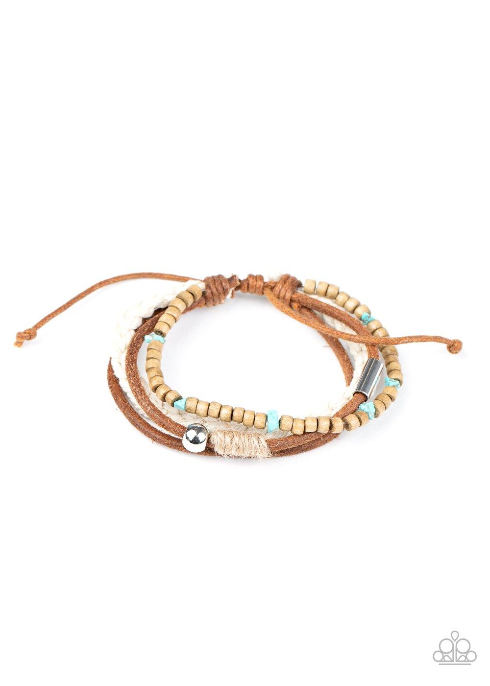 Paparazzi Accessories-Sahara Pilgrim - Blue Bracelet