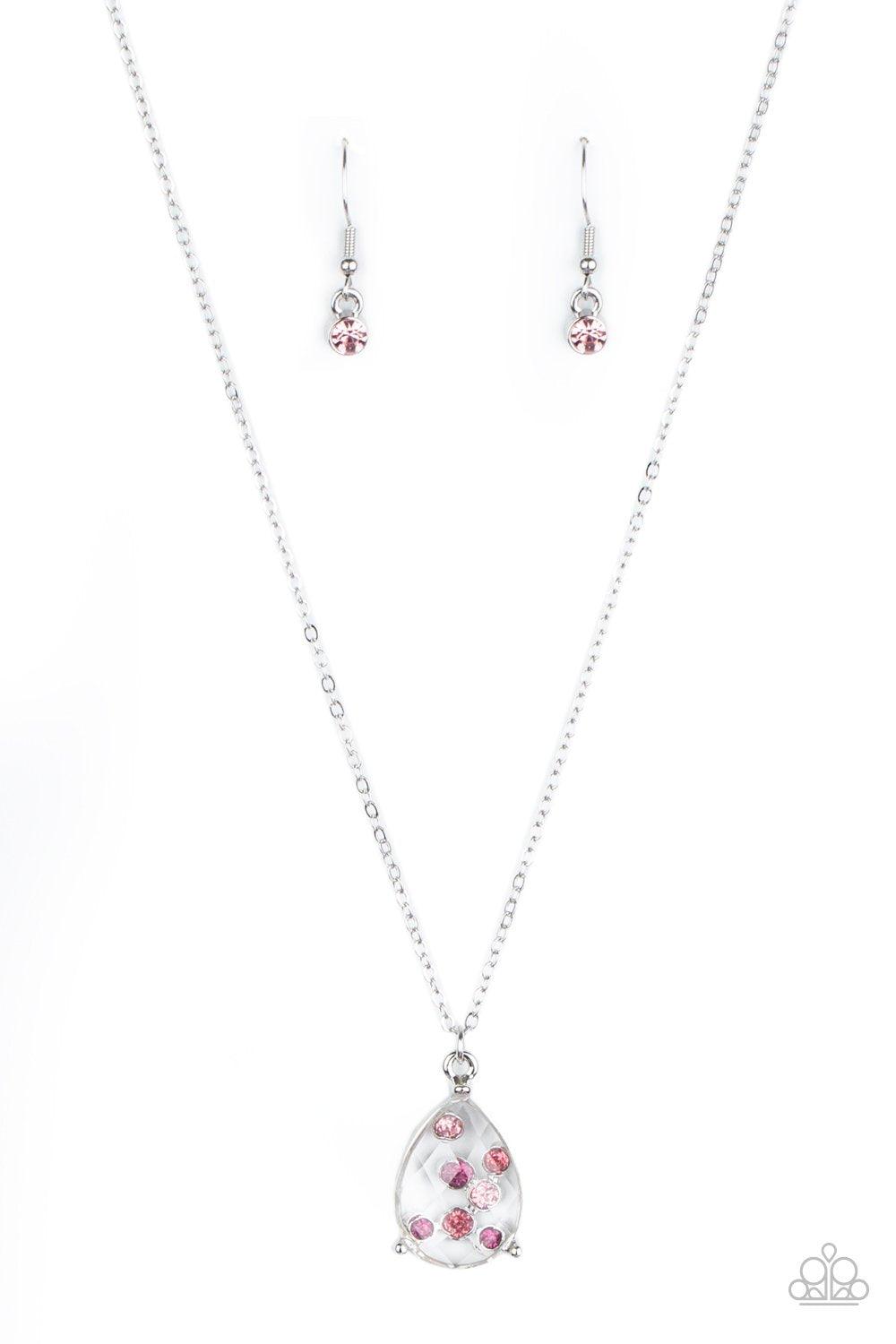Stormy Shimmer Pink Necklace - Jewelry By Bretta