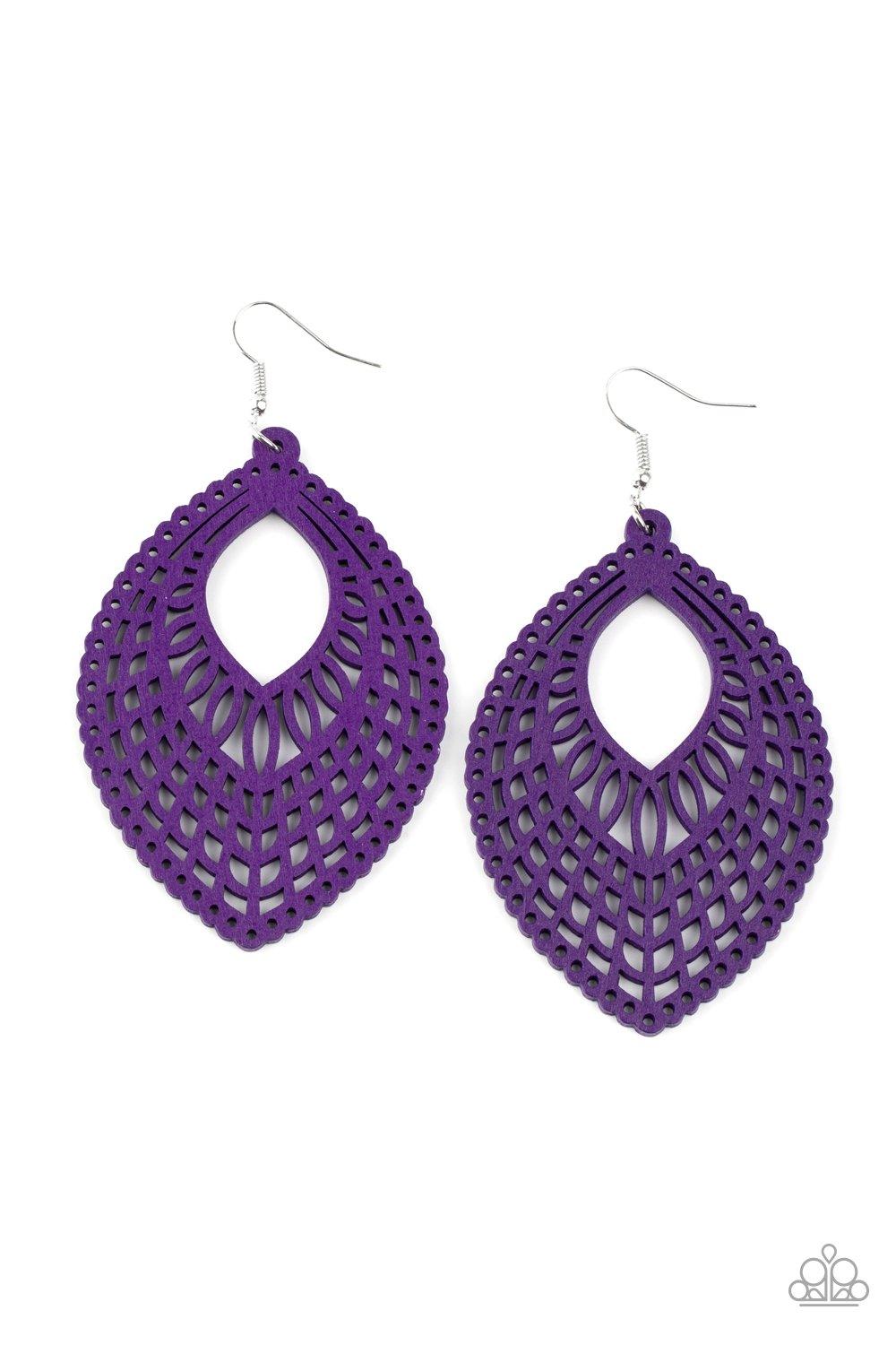 Paparazzi Accessories-One Beach At A Time - Purple Earrings