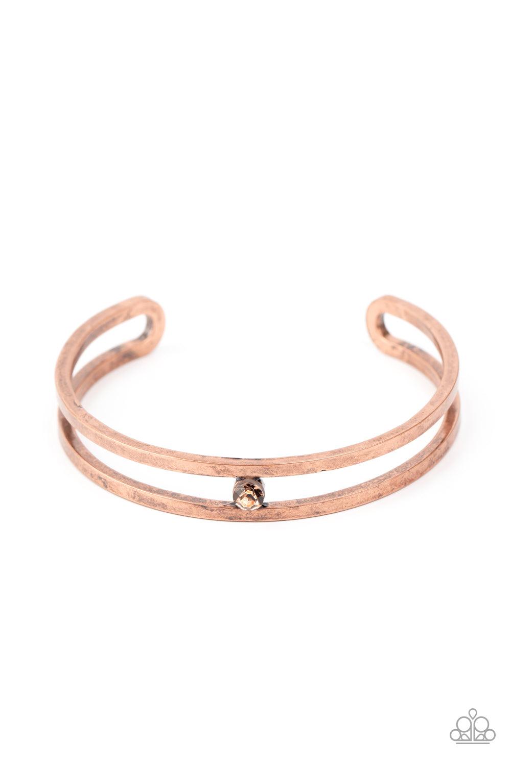 Paparazzi Accessories-Solo Artist - Copper Bracelet