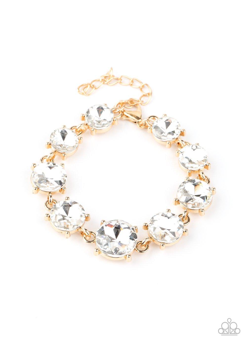 Paparazzi Accessories-Cant Believe My ICE - Gold Bracelet