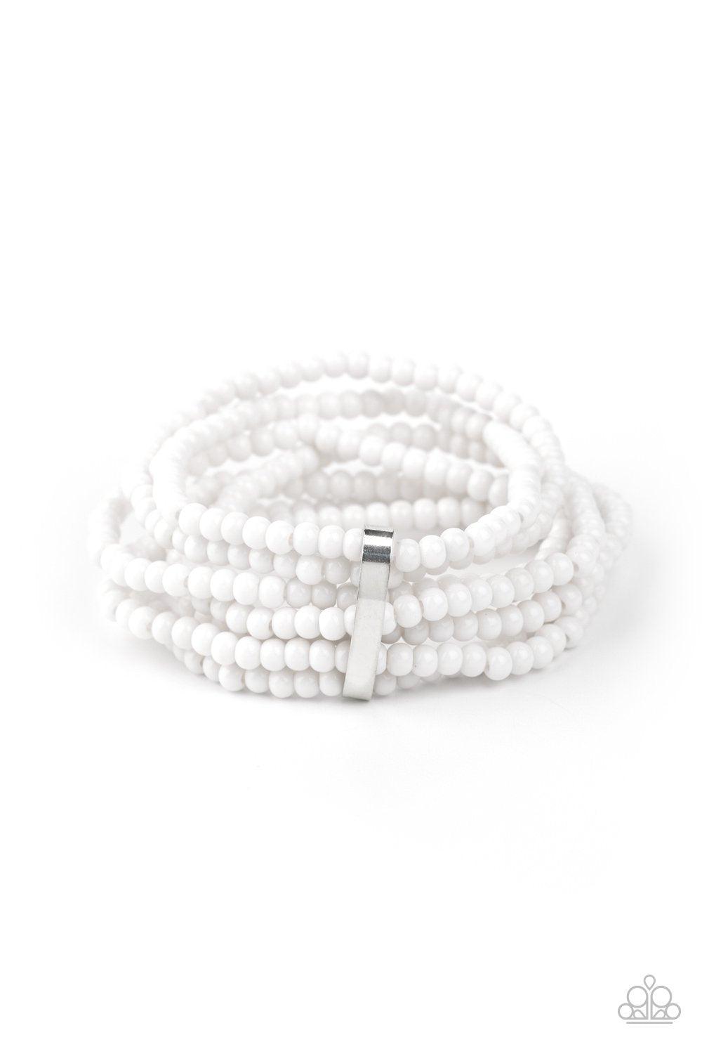 Paparazzi Accessories-Thank Me LAYER - White Bracelets
