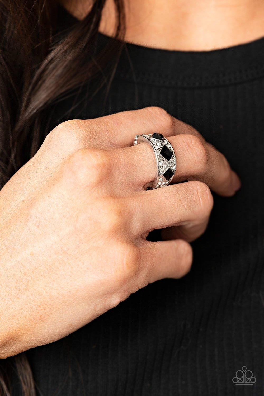 Paparazzi Accessories-New Age Nouveau - Black Ring