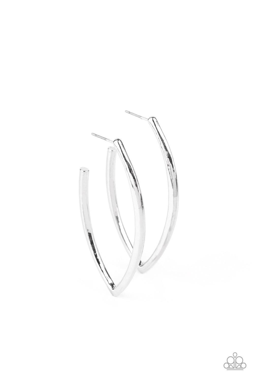 Paparazzi Accessories-Point-Blank Beautiful - Silver Earrings