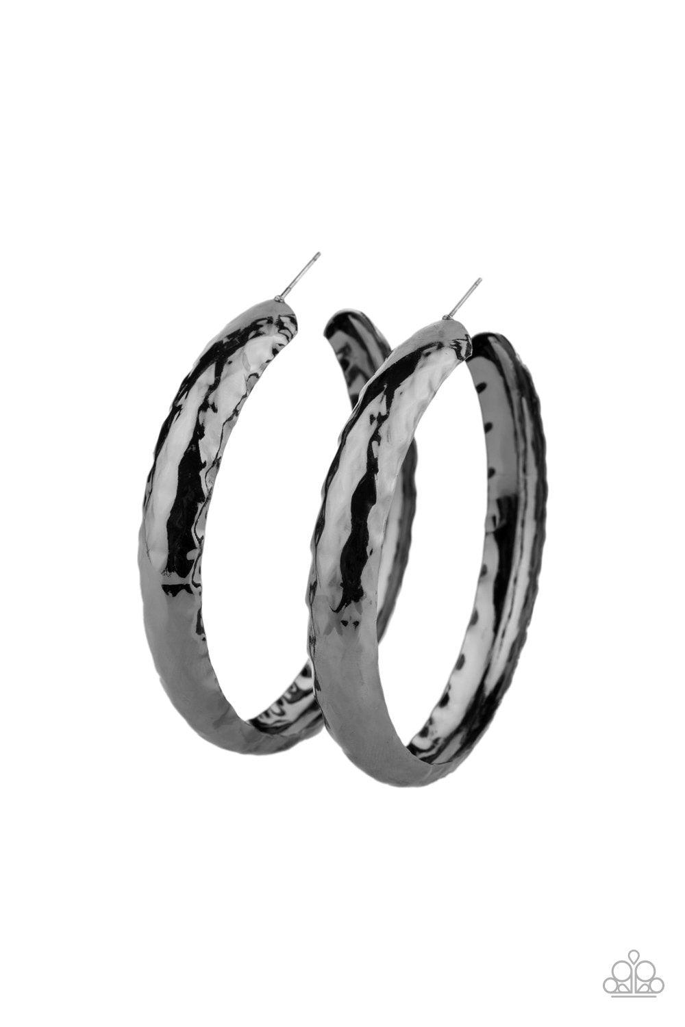 Paparazzi Accessories-Check Out These Curves - Black Earrings