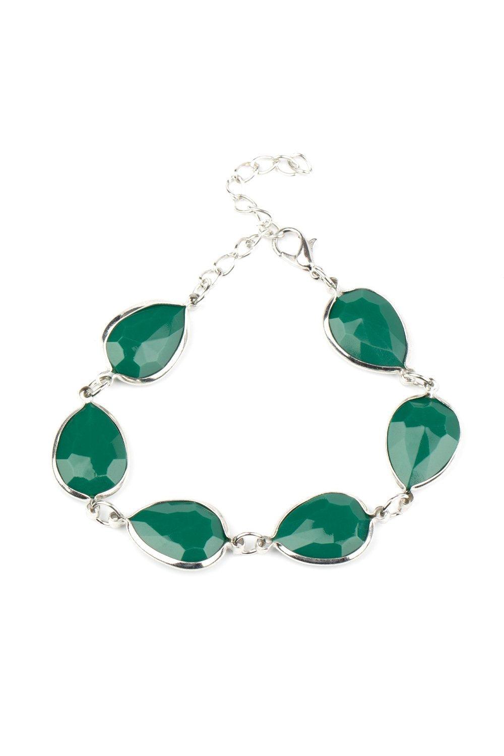 Paparazzi Accessories-REIGNy Days - Green Bracelet