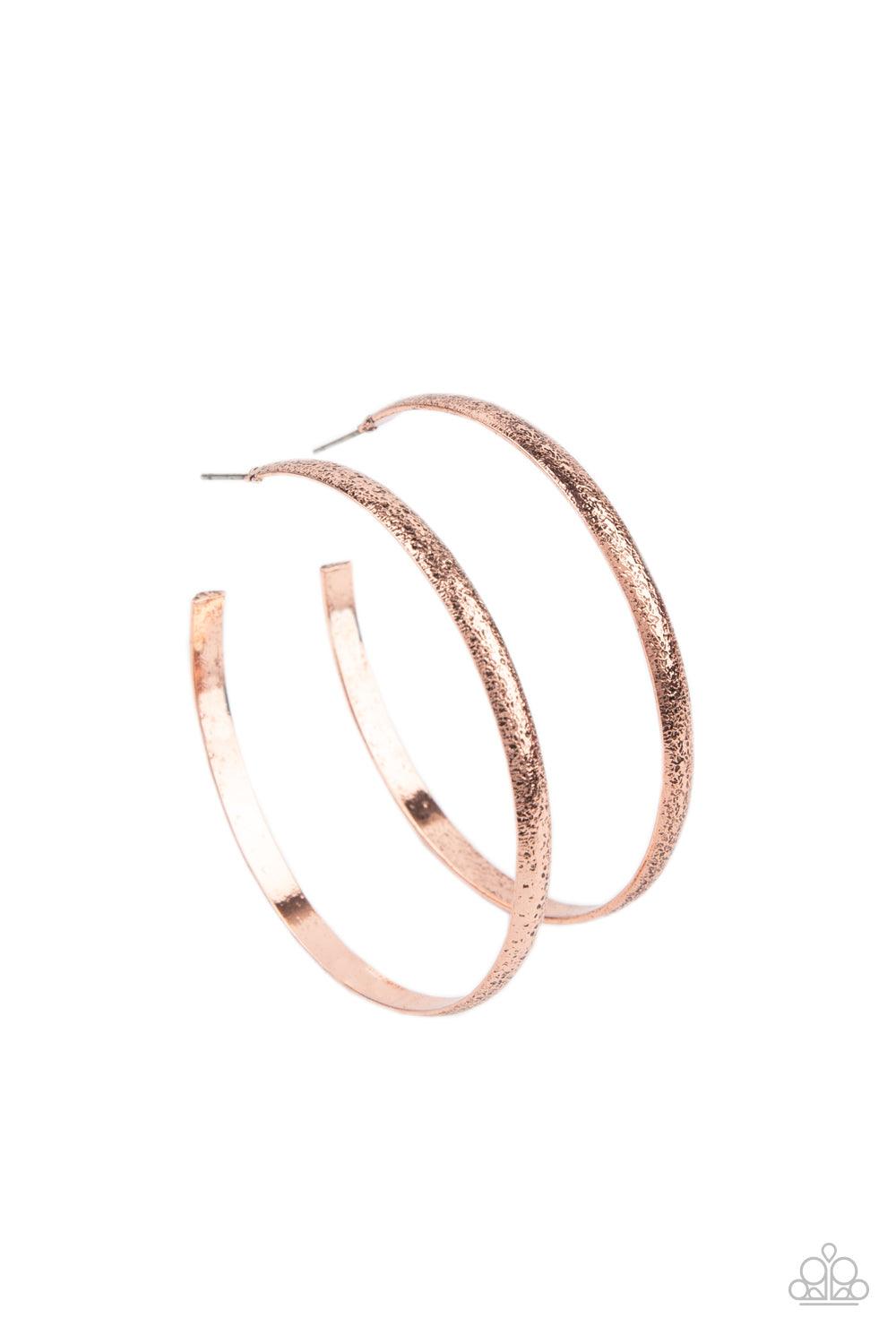 Rustic Radius Copper Earrings - Jewelry by Bretta