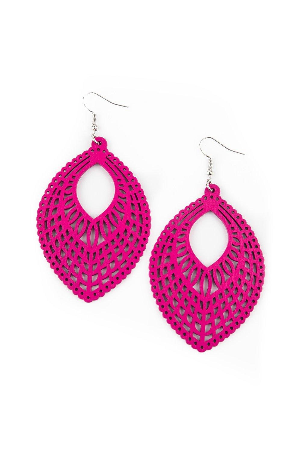 Paparazzi Accessories-One Beach At A Time - Pink Earrings
