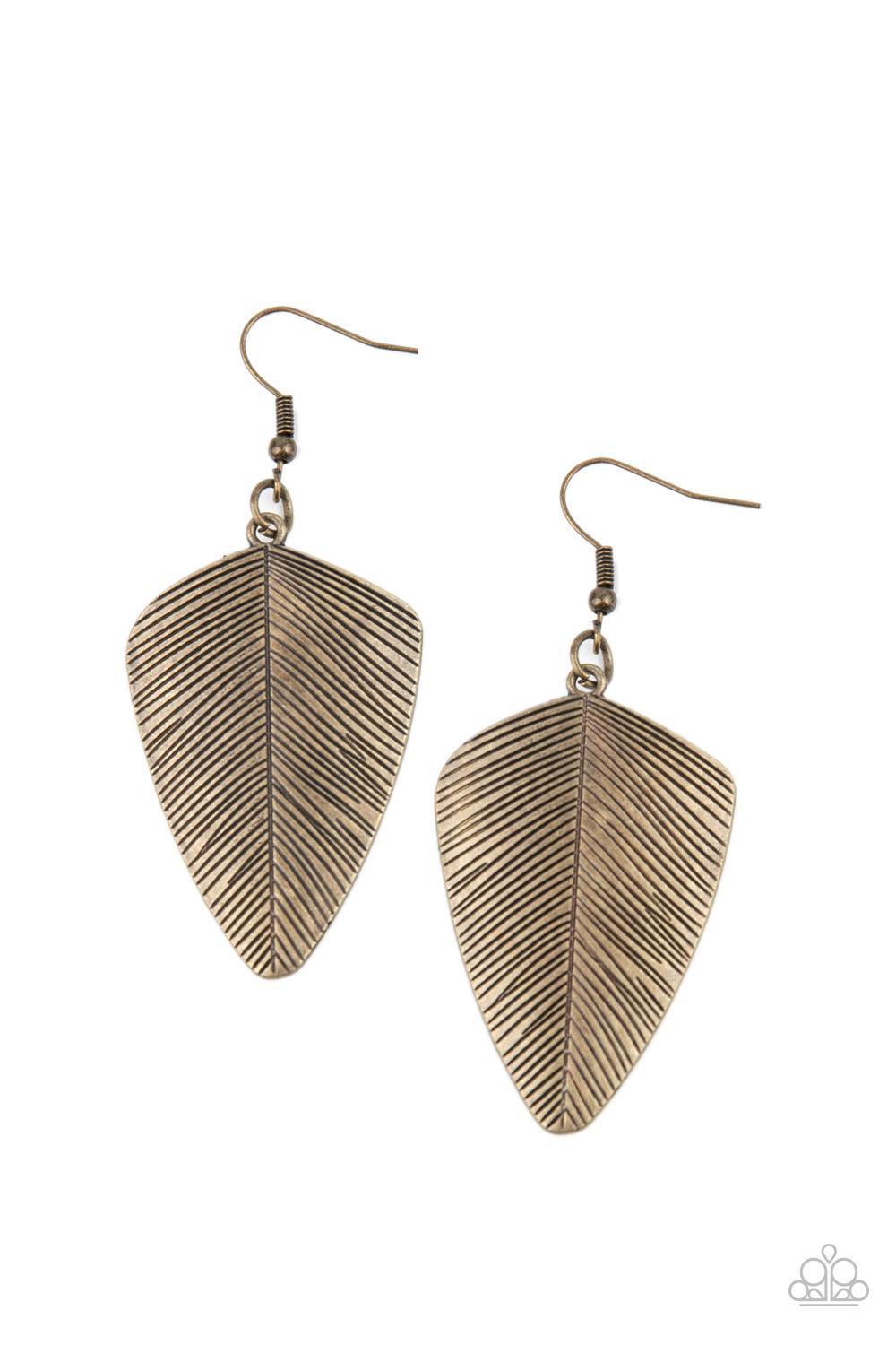 One Of The Flock Brass Earrings - Jewelry by Bretta