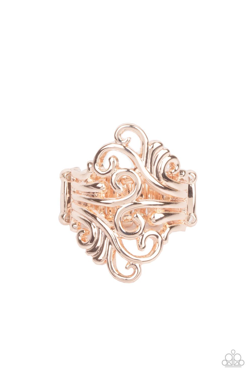 Paparazzi Accessories-Voluptuous Vines - Rose Gold Ring