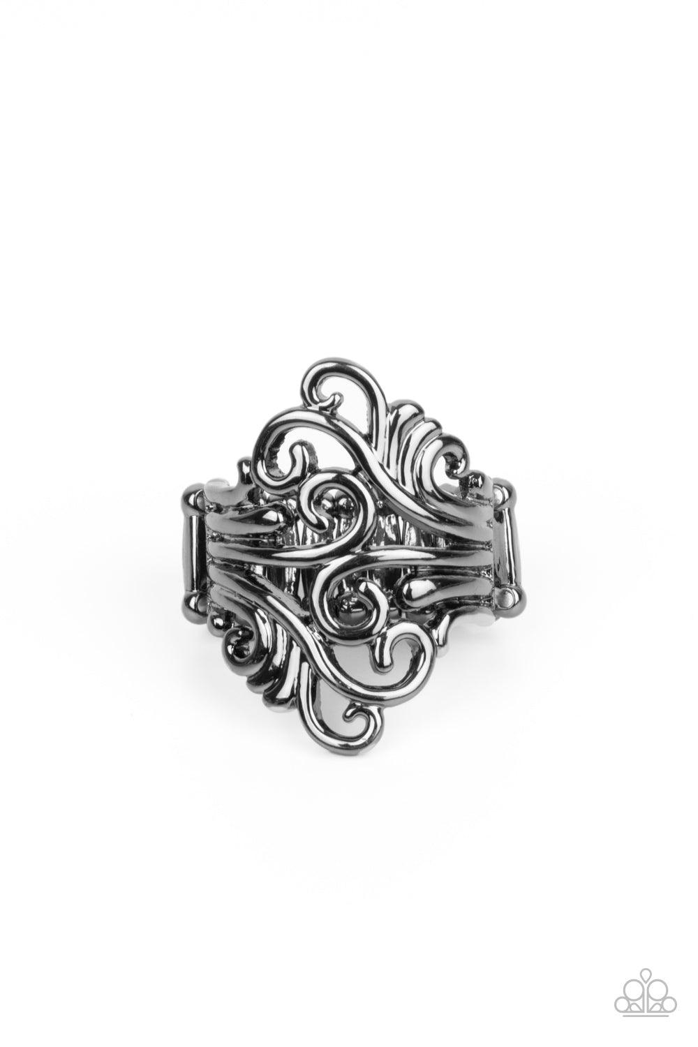 Paparazzi Accessories-Voluptuous Vines - Black Ring