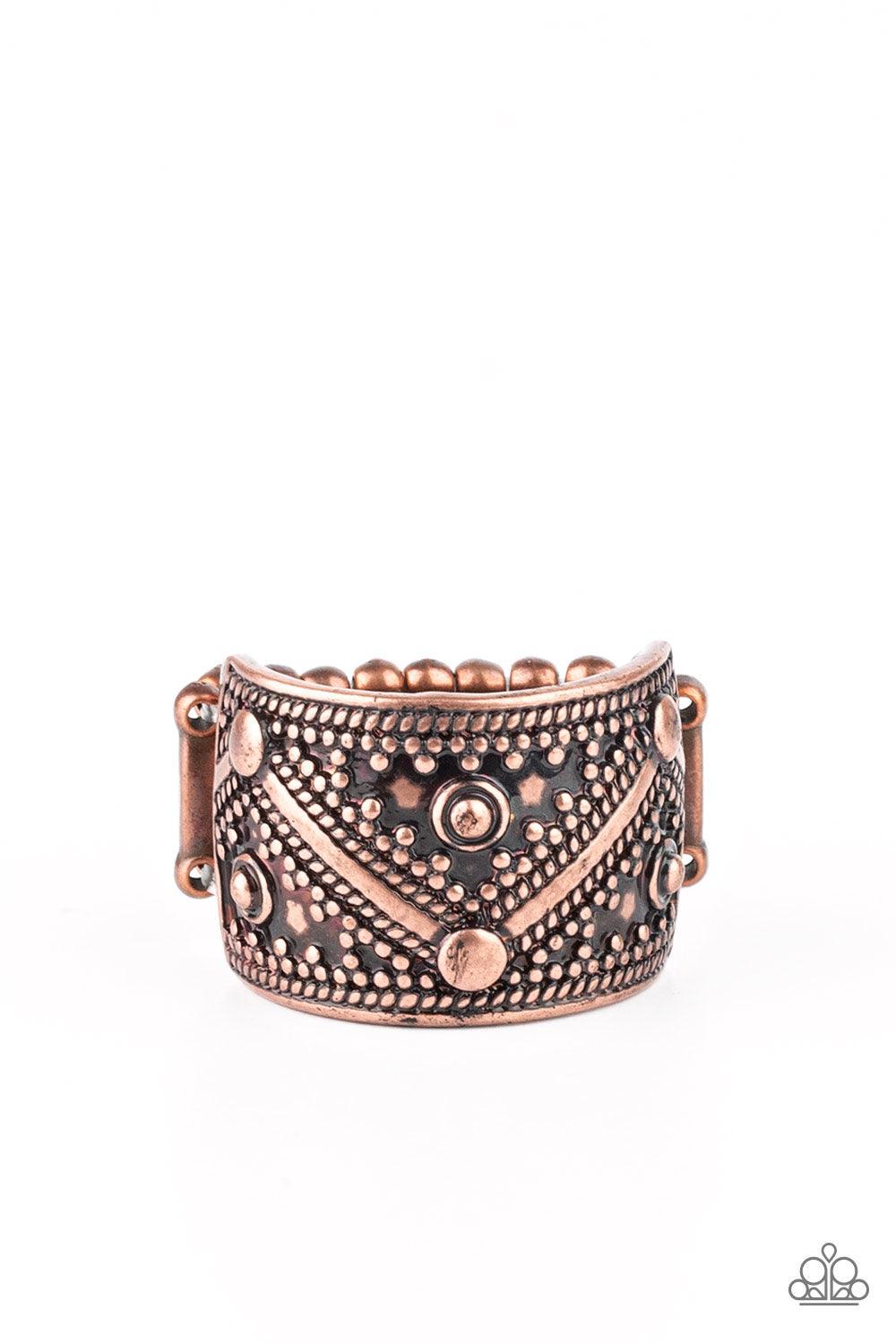 Paparazzi Accessories-Primal Patterns - Copper Ring