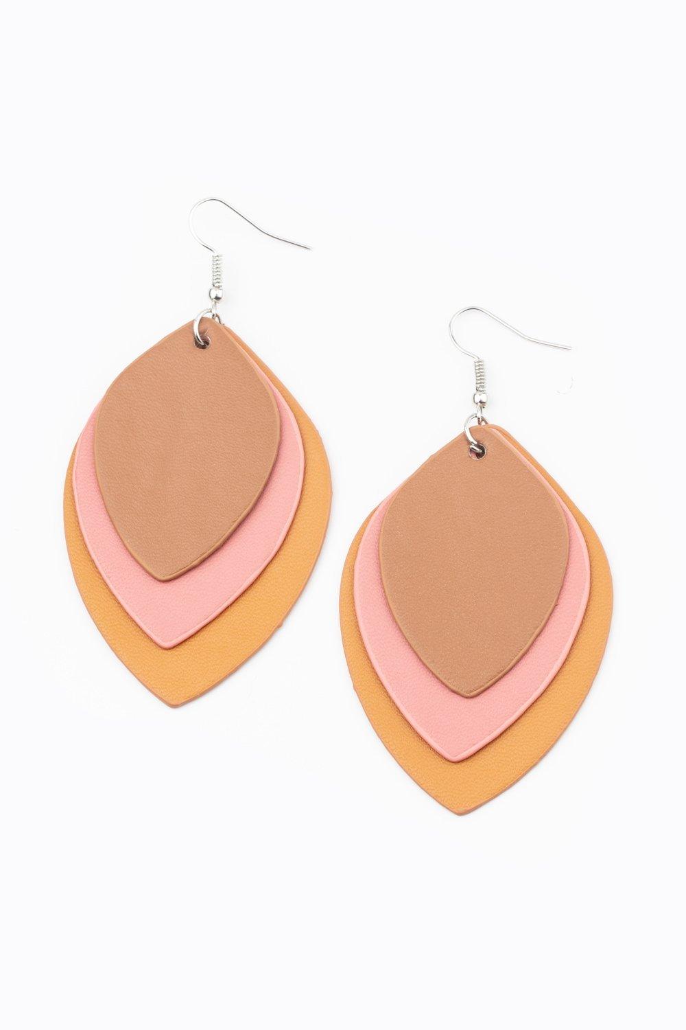 Paparazzi Accessories-Light as a LEATHER - Multi Earrings
