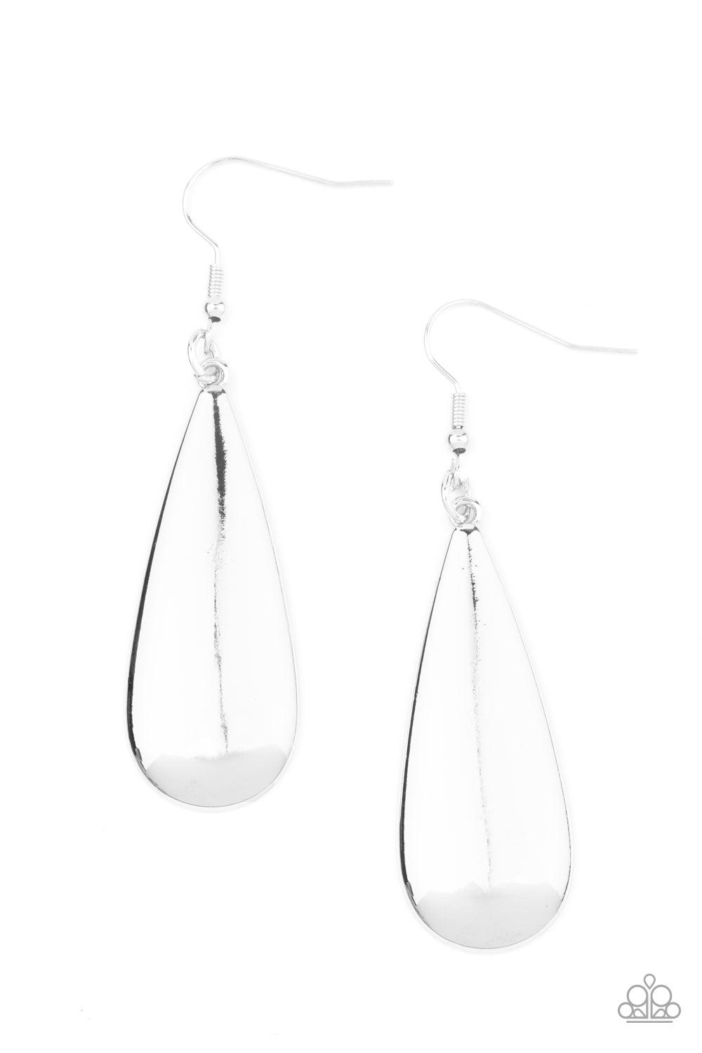 The Drop Off Silver Earrings - Jewelry by Bretta
