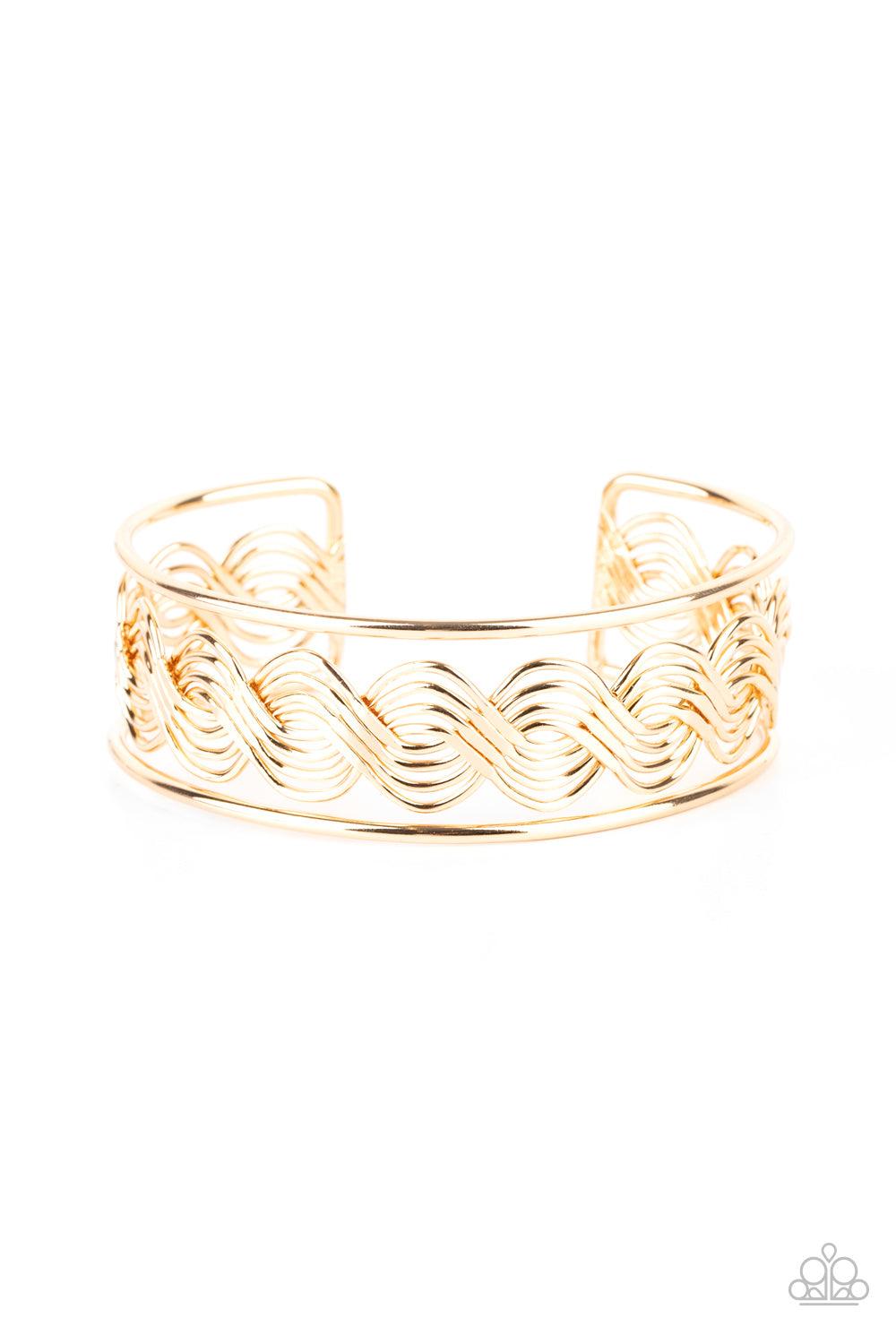WEAVE An Impression Gold Bracelet-Jewelry by Bretta