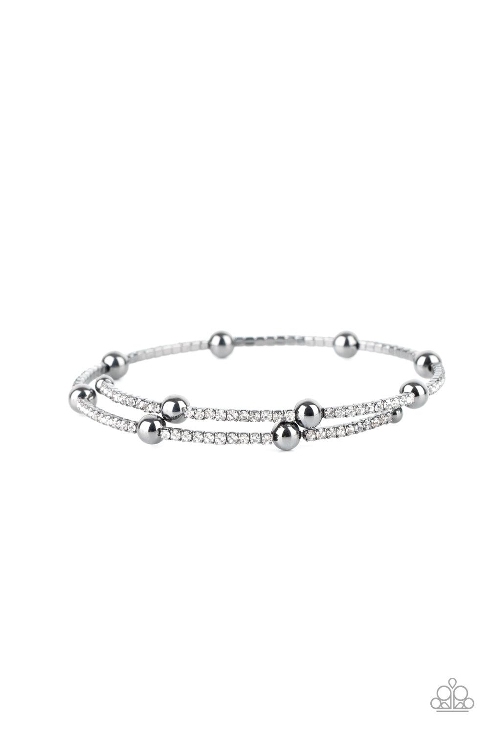 Paparazzi Accessories-Standout Shine - Black Bracelet