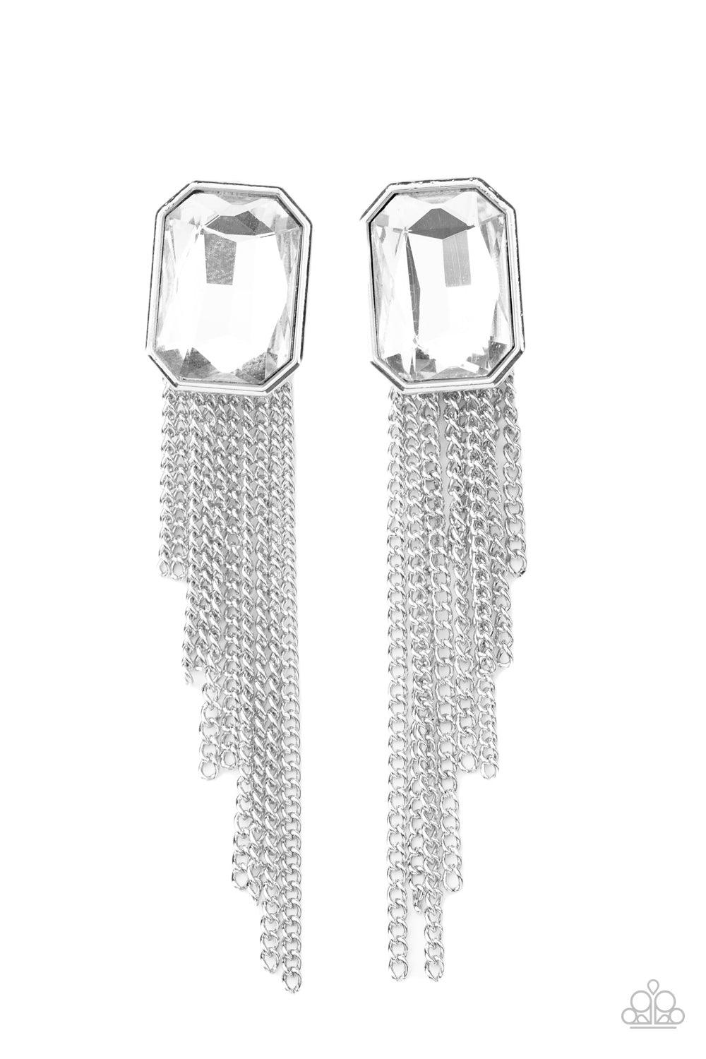Save for a REIGNy Day White Earrings - Jewelry by Bretta