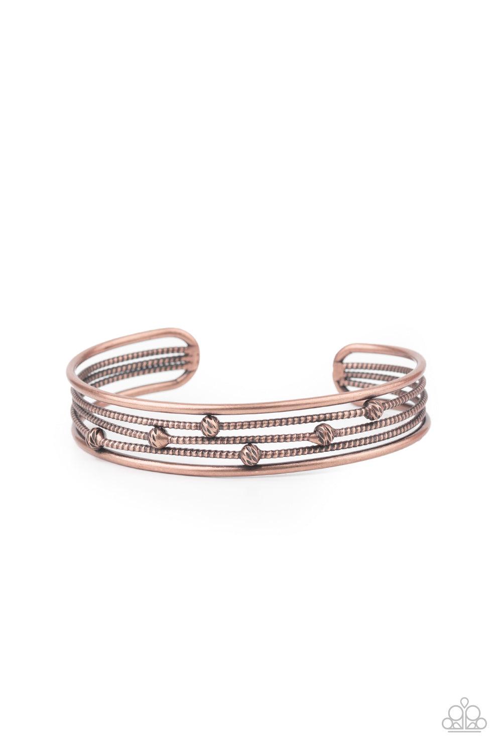 Paparazzi Accessories-Extra Expressive - Copper Bracelet