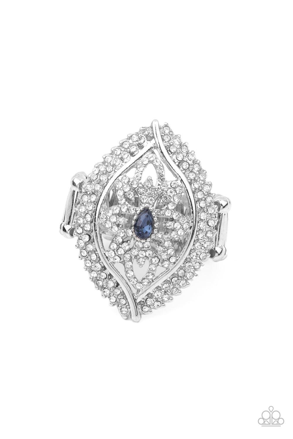 Paparazzi Accessories-Glammed Up Gardens - Blue Ring