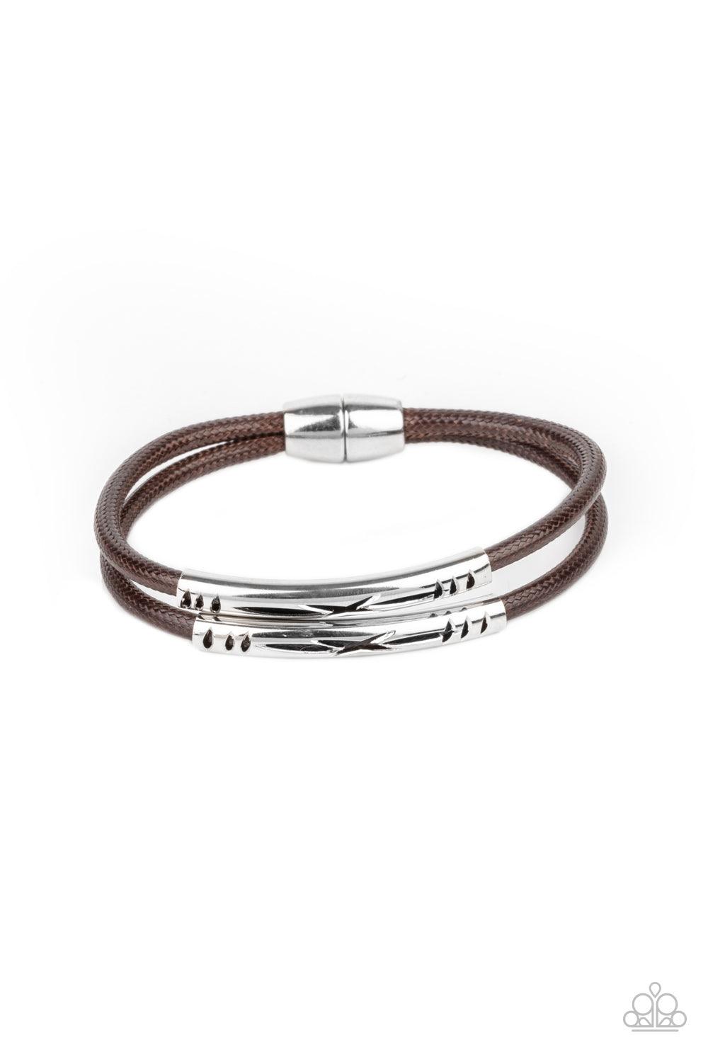 What a WANDER-ful World Brown Bracelet- Jewelry by Bretta