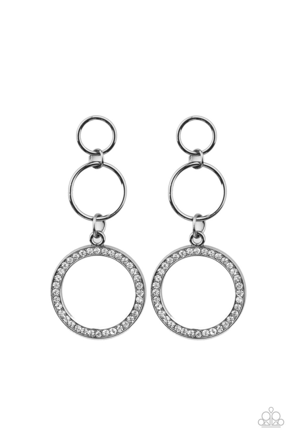 Paparazzi Accessories-Rule-Breaking Radiance - Black Earrings