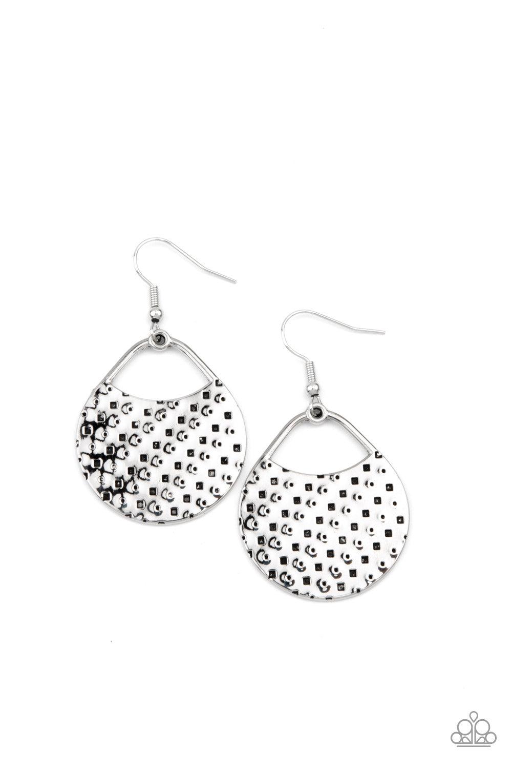 Im Sensing a Pattern Here Silver Earrings - Jewelry by Bretta