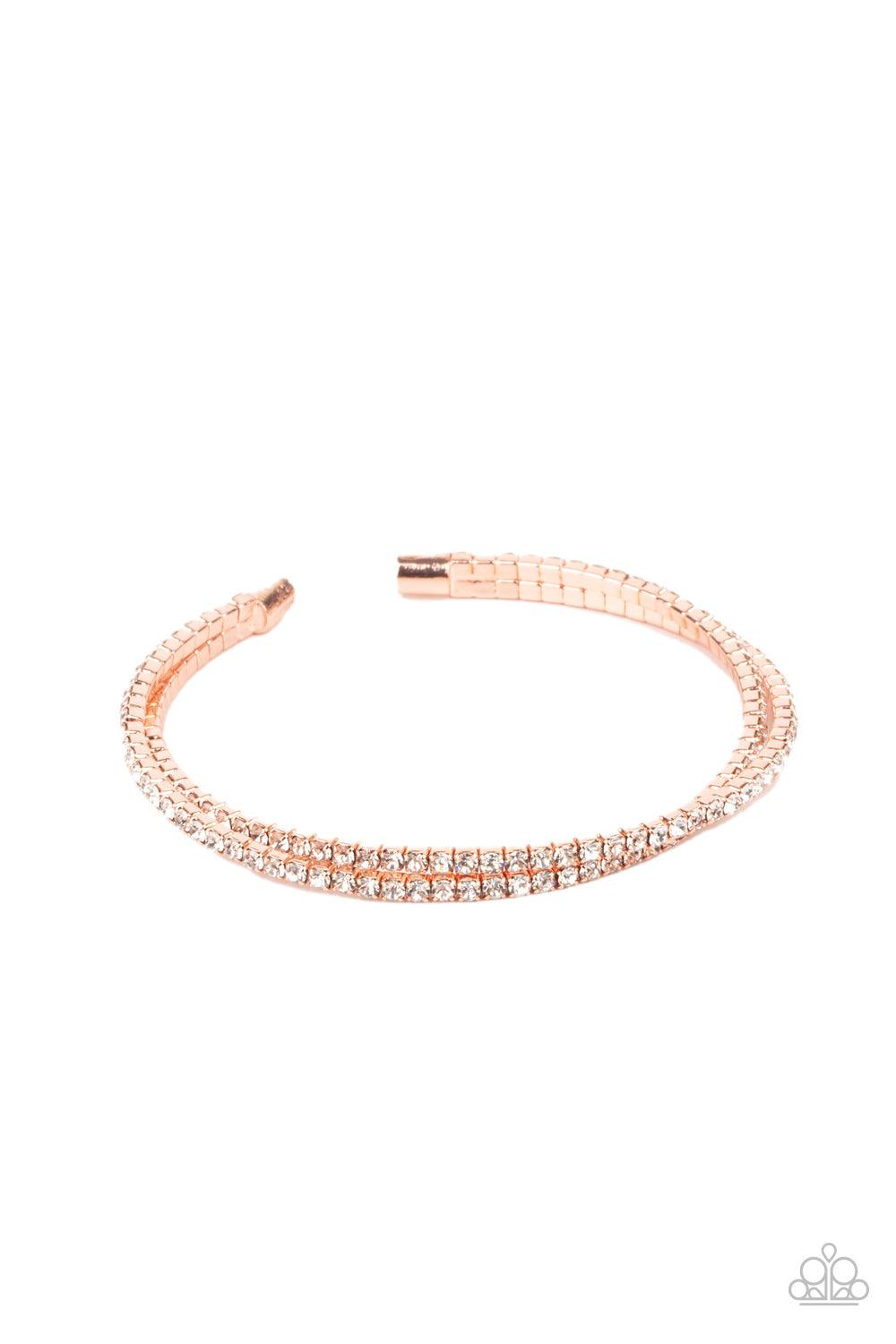 Paparazzi Accessories- Iridescently Intertwined - Copper Bracelet