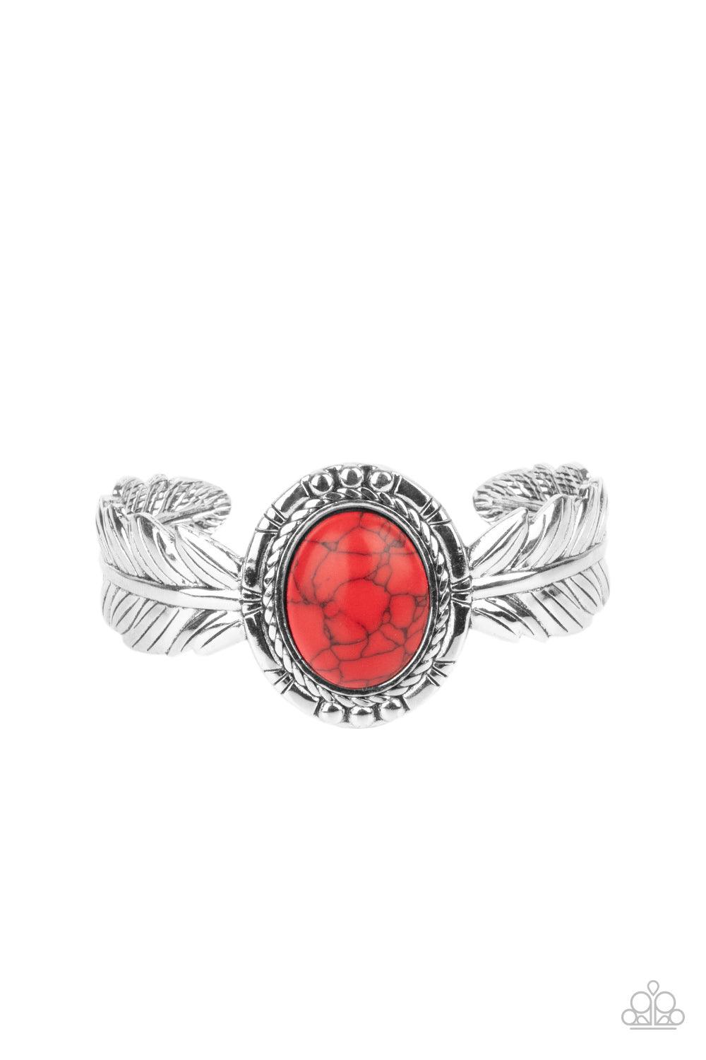 Paparazzi Accessories-Western Wings - Red Bracelet