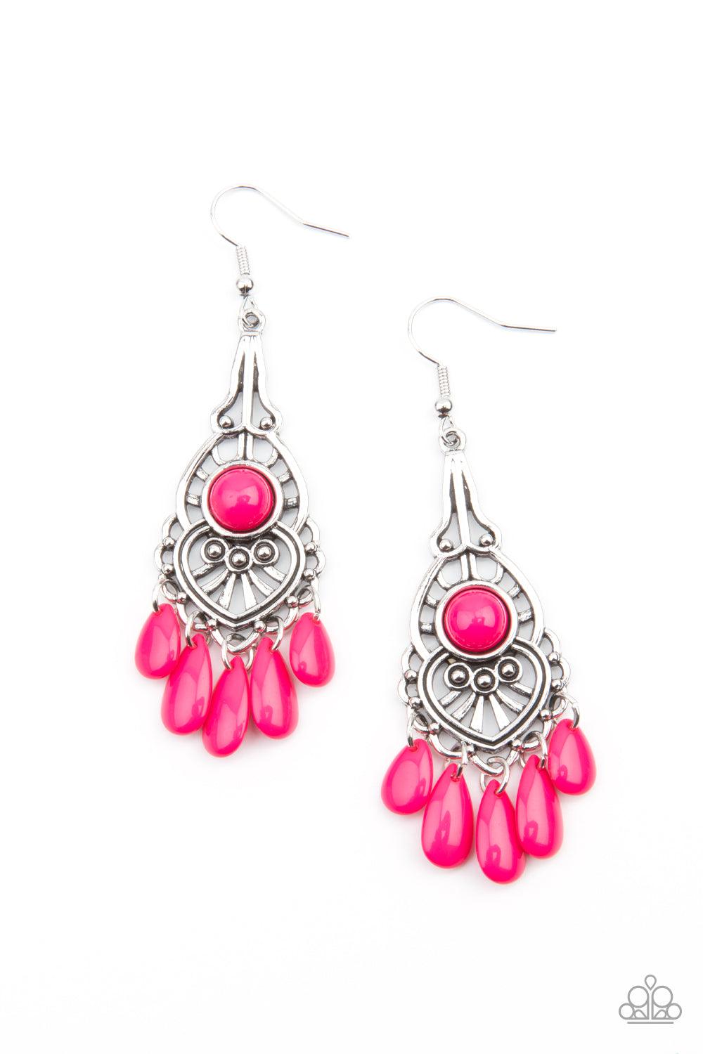 Fruity Tropics Pink Earrings- Jewelry by Bretta