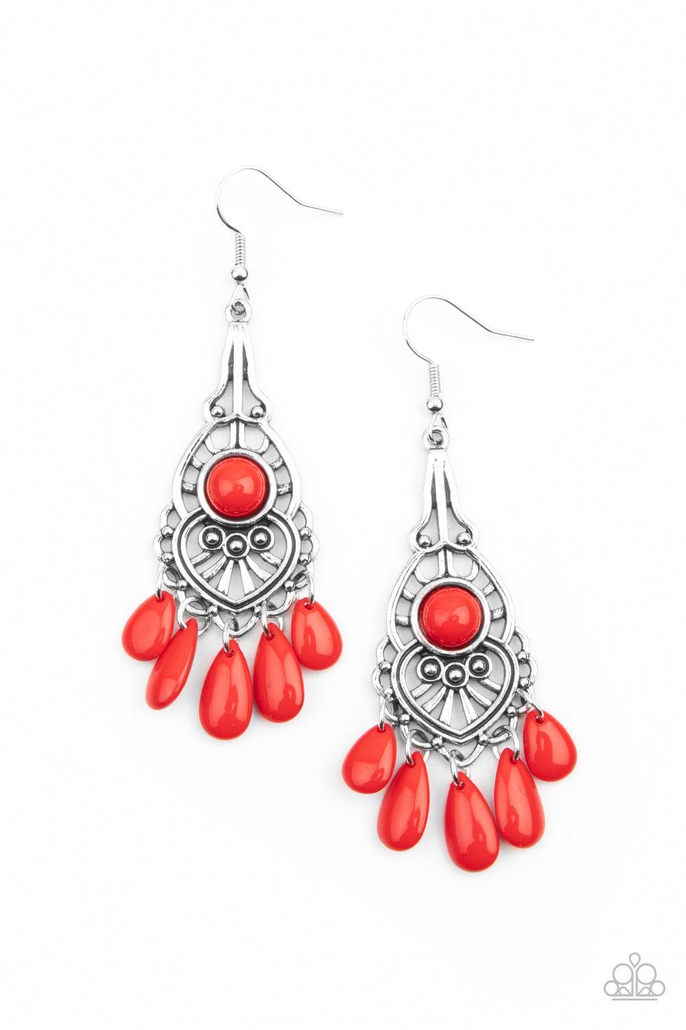 Fruity Tropics Red Earrings - Jewelry by Bretta