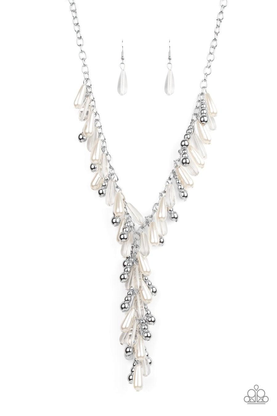Dripping With DIVA-ttitude White Necklace - Jewelry by Bretta