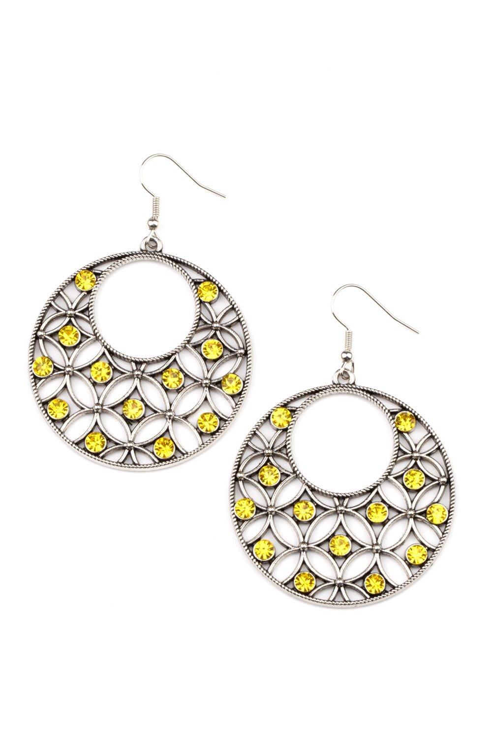 Paparazzi Accessories-Garden Garnish - Yellow Earrings