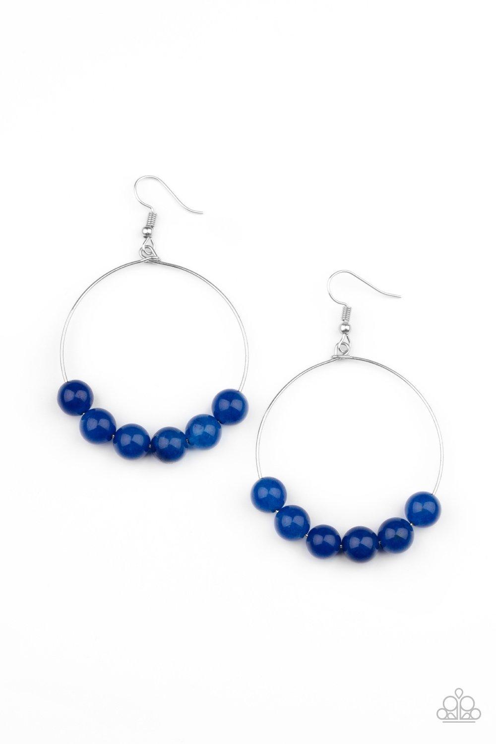 Paparazzi Accessories-Let It Slide - Blue Earrings