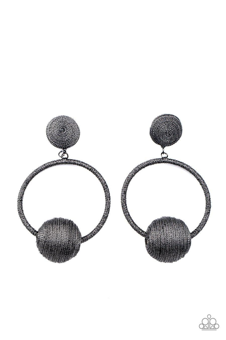 Social Sphere-Black Earrings - Jewelry by Bretta