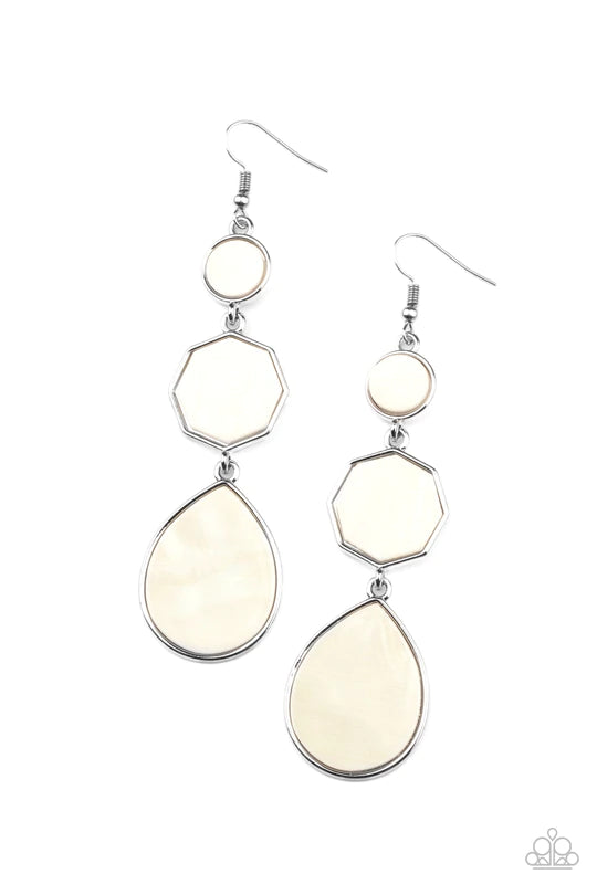 Progressively Posh White Earrings - Jewelry by Bretta