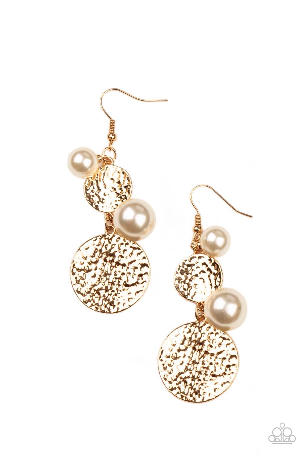 Pearl Dive - Gold Earrings - Jewelry By Bretta