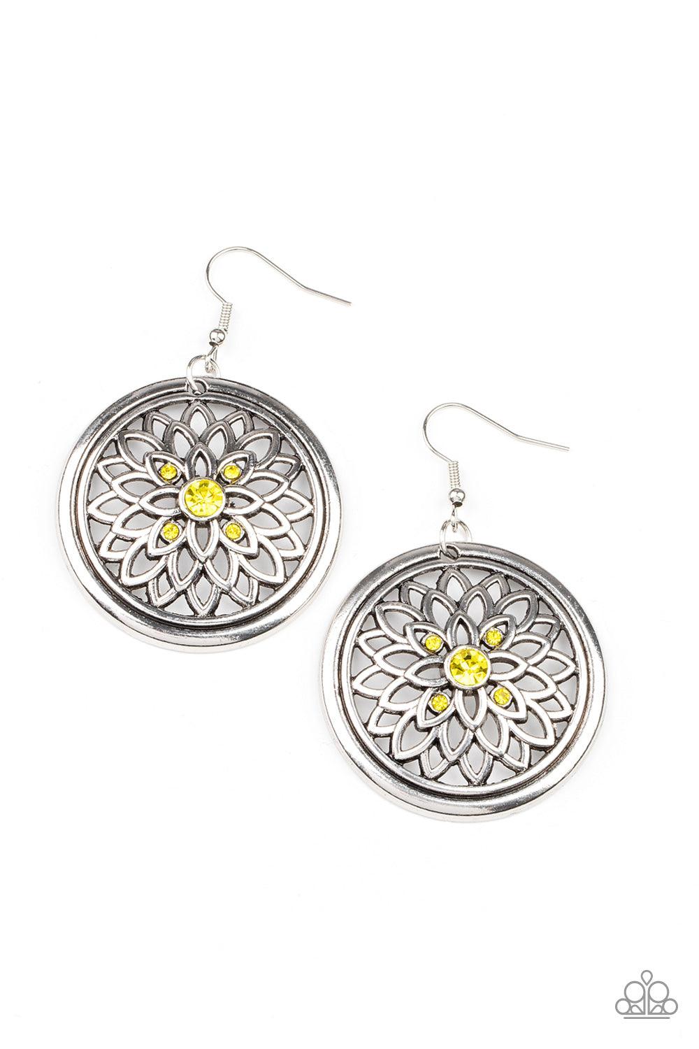 Mega Medallions Yellow Earrings - Jewelry by Bretta