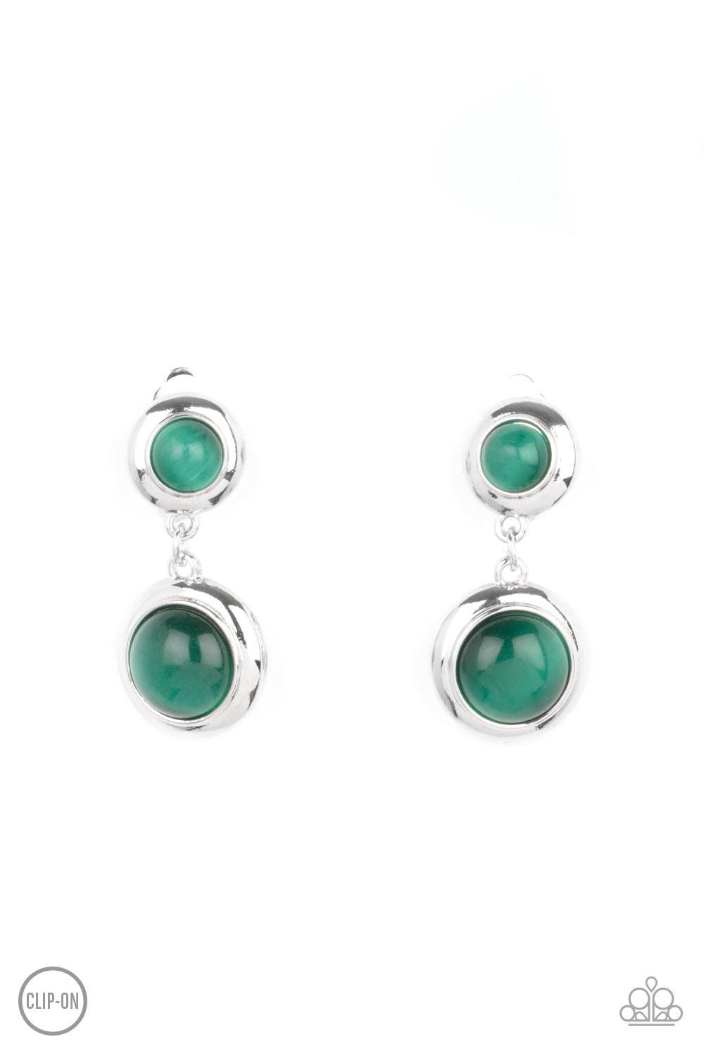 Subtle Smolder Green Earrings - Jewelry by Bretta