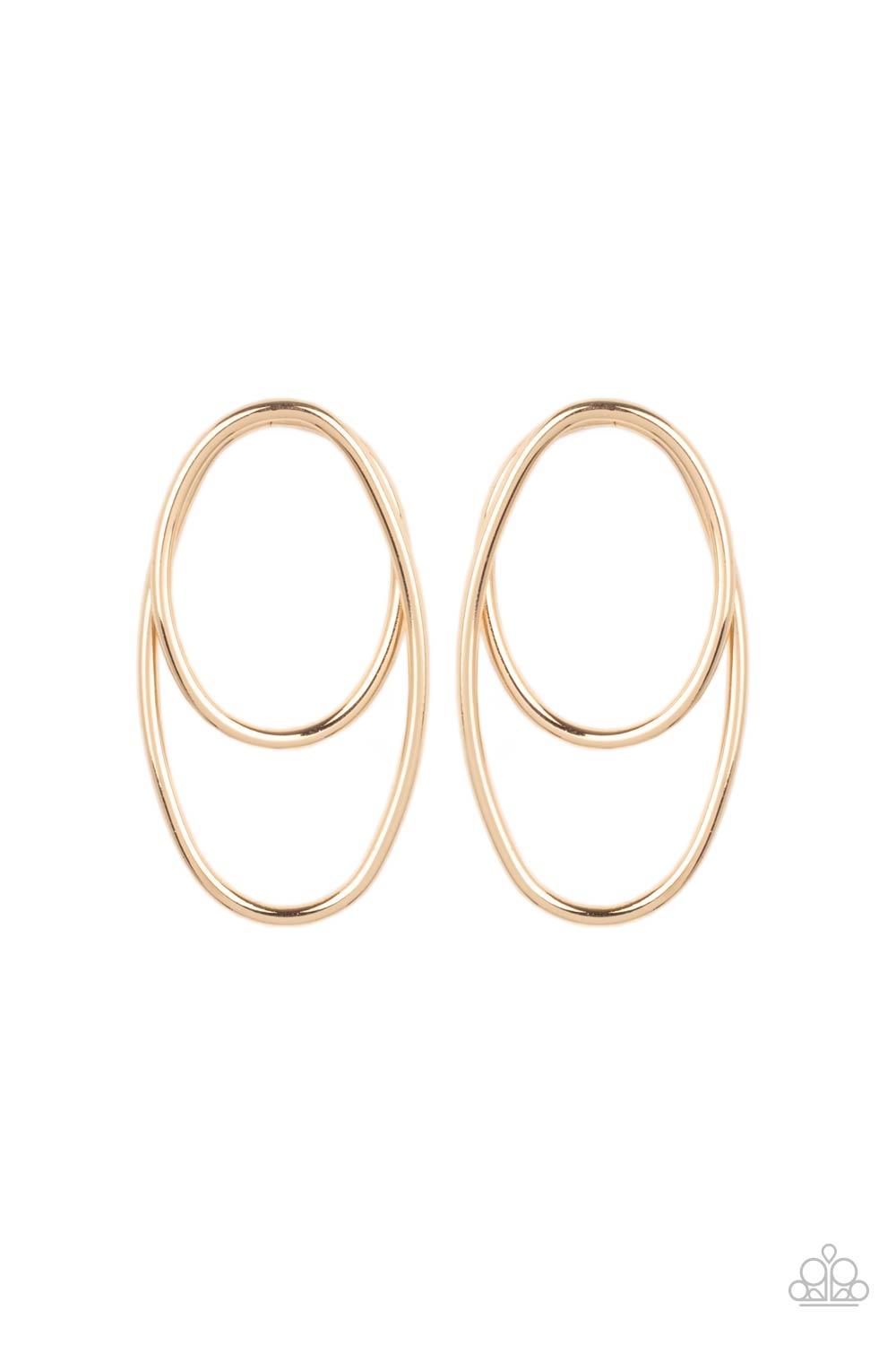 So OVAL-Dramatic Gold Earrings - Jewelry by Bretta