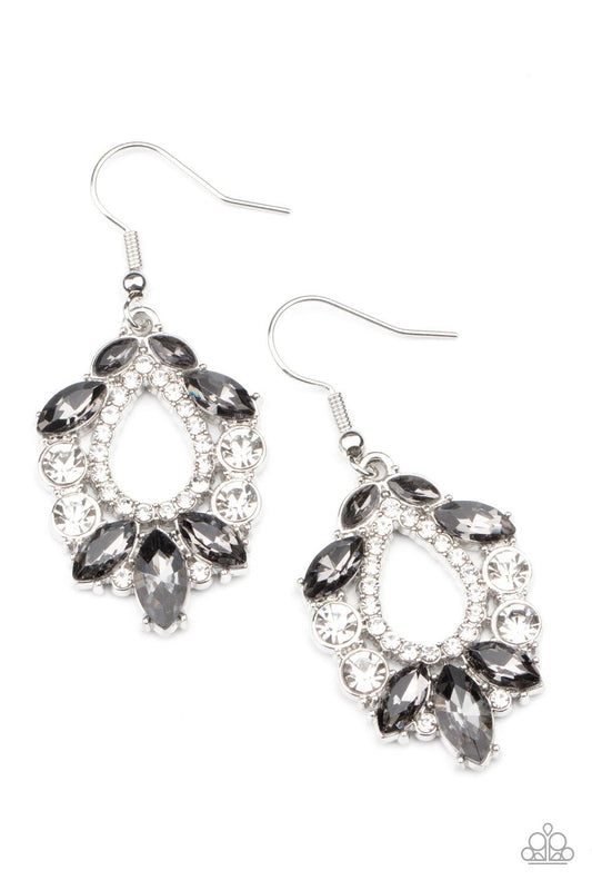 New Age Noble smoky rhinestone earrings - Jewelry by Bretta