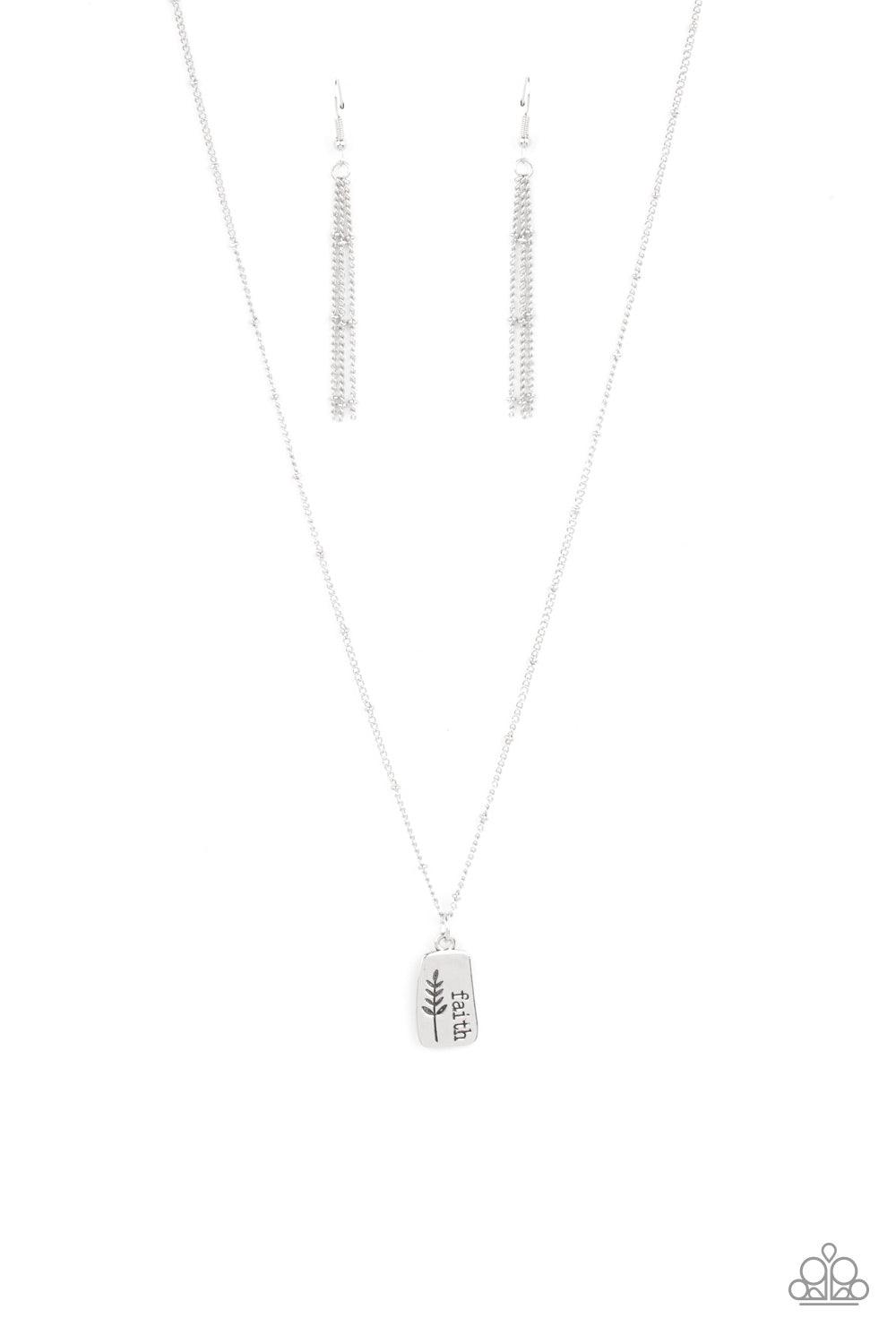 Faith Over Fear Silver Necklace - Jewelry by Bretta