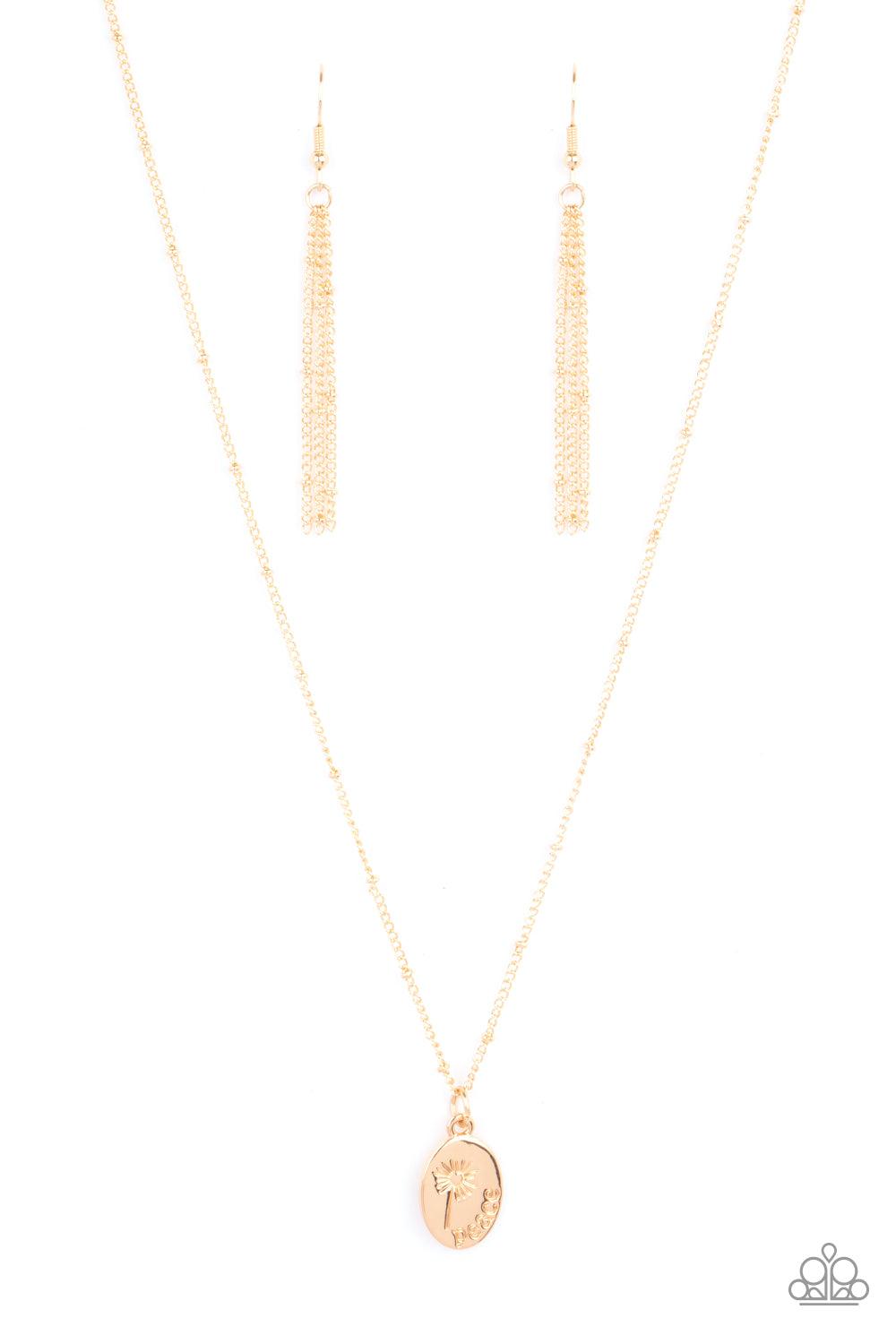 Be The Peace You Seek Gold Necklace - Jewelry by Bretta