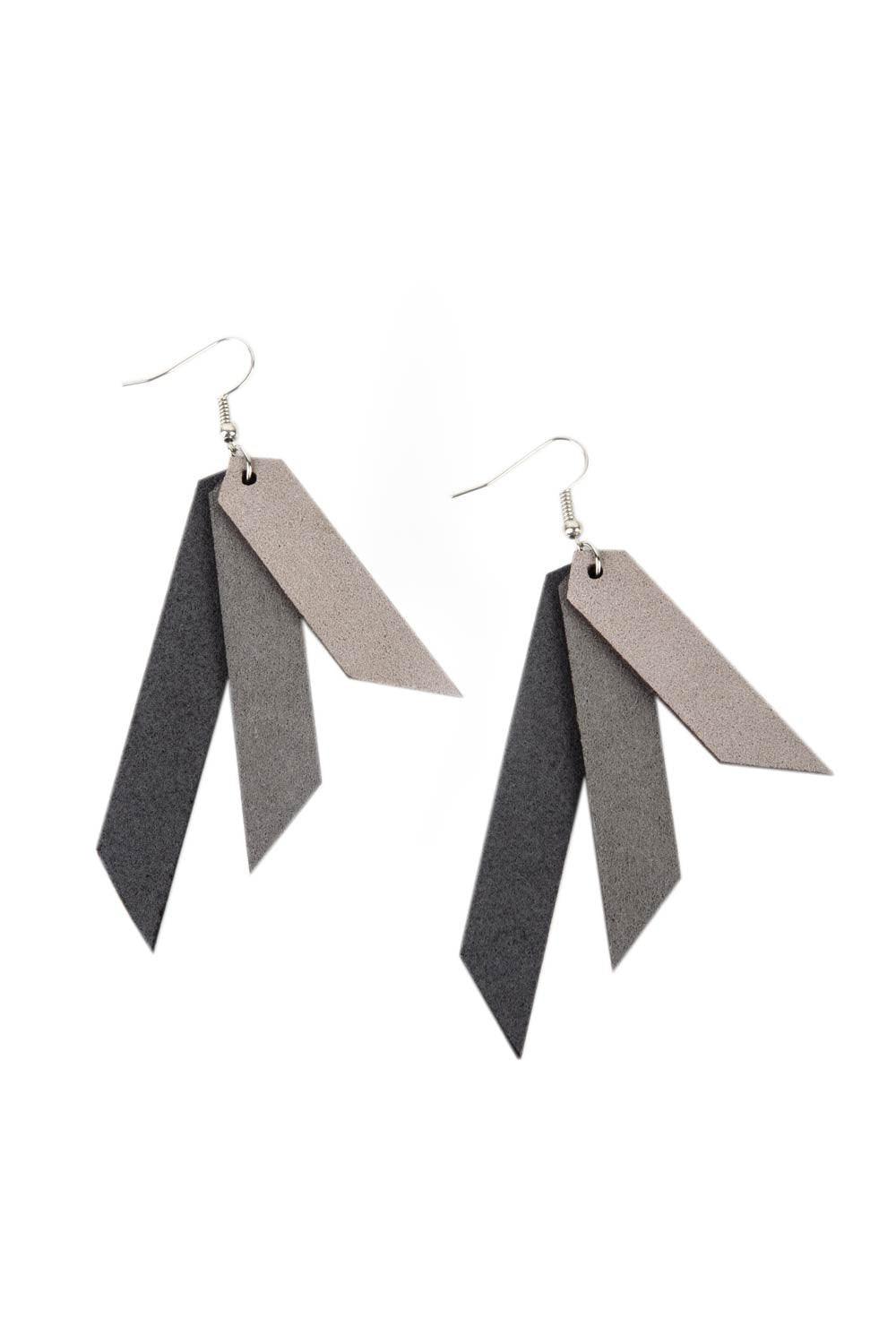 Paparazzi Accessories-Suede Shade - Silver Earrings
