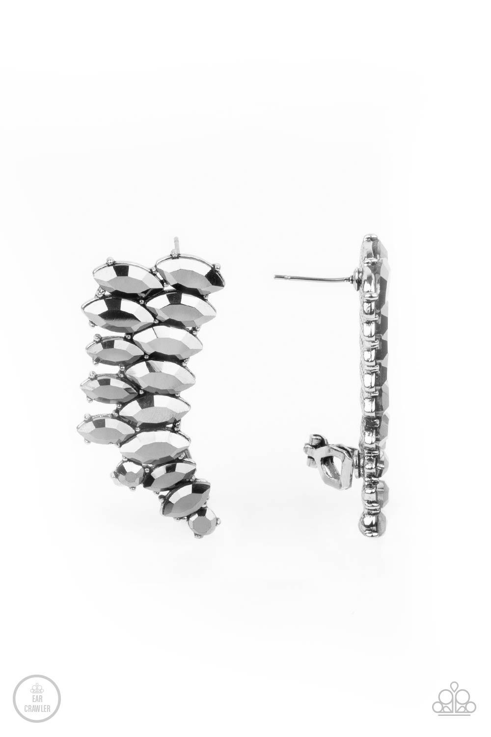 Explosive Elegance Silver Earrings - Jewelry by Bretta