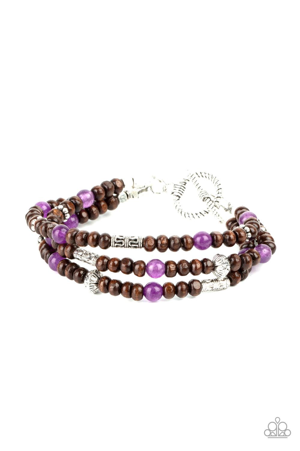 Woodsy Walkabout Purple Bracelet - Jewelry by Bretta