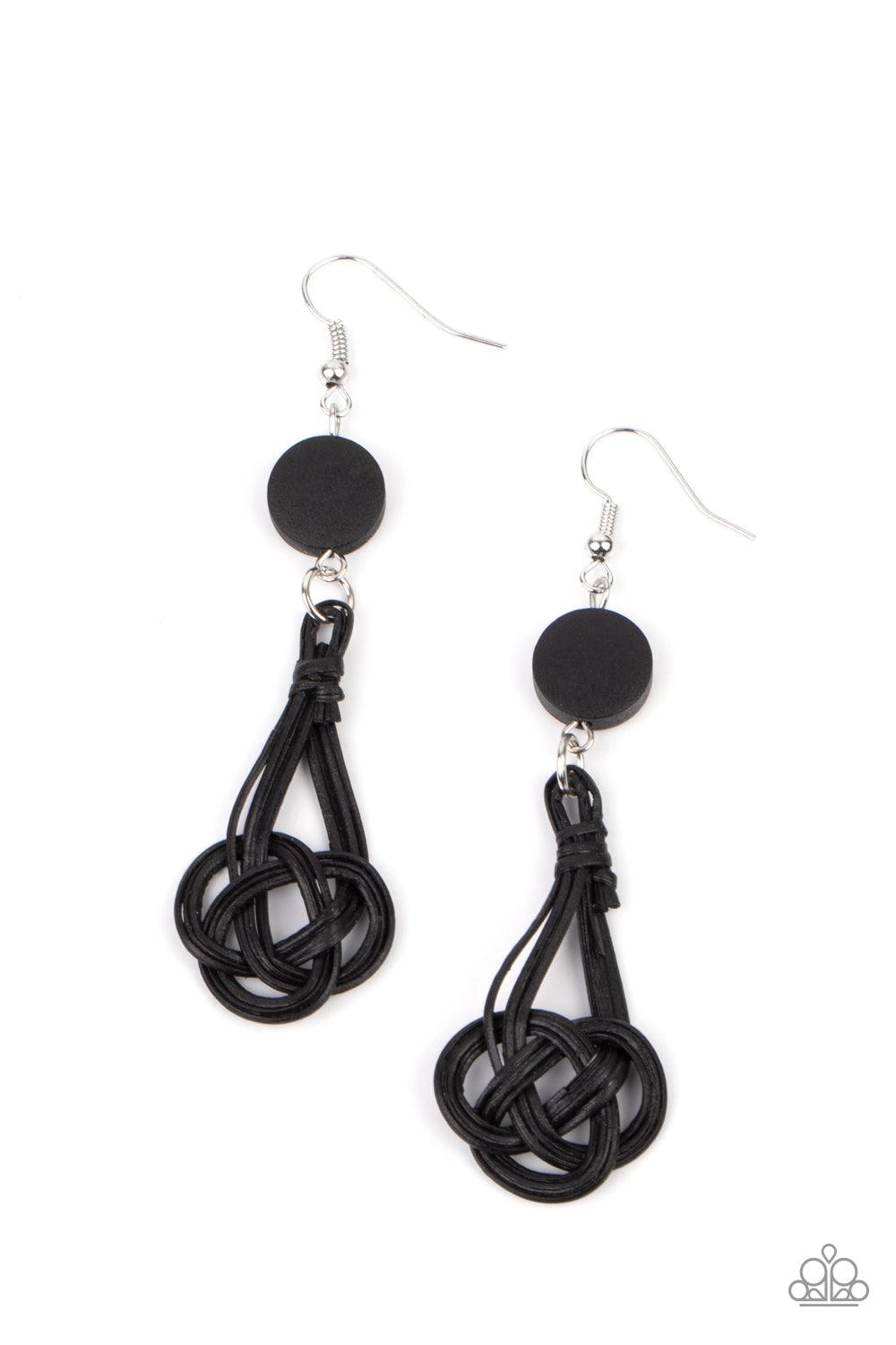 Twisted Torrents BlackEarrings - Jewelry by Bretta