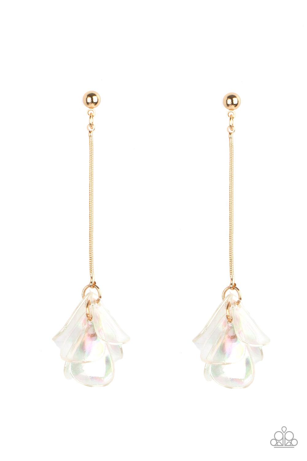 Keep Them In Suspense Gold Earrings - Jewelry by Bretta