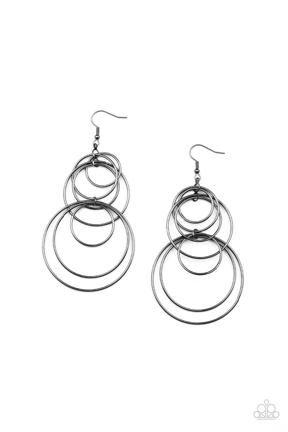 I Feel Dizzy Black Earrings - Jewelry by Bretta