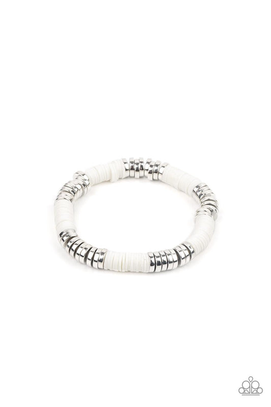 Stacked In Your Favor White Bracelet - Jewelry by Bretta
