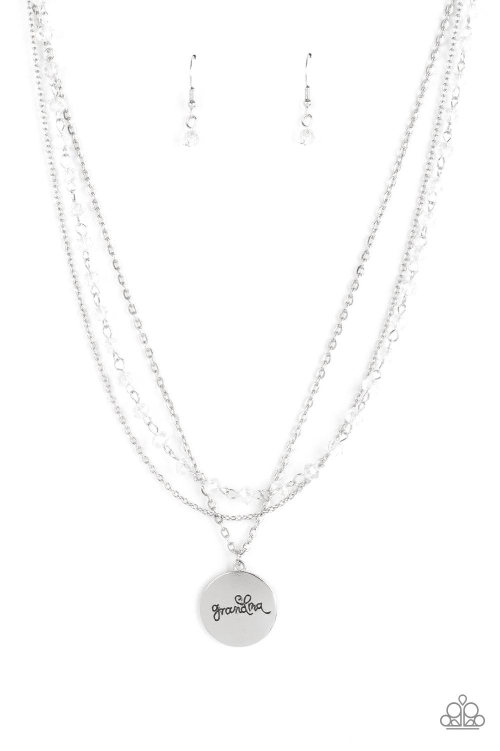 Promoted to Grandma White Necklace - Jewelry by Bretta